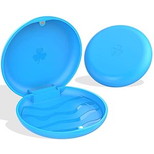 ARGOMAX 2 Pack Retainer Case, Aligner Case, Orthodontic Retainer Case, Retainer Mouth Guards Travel Case - Blue.