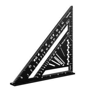 Arrow Aluminum Alloy Carpenter Square, 7-Inch Rafter Square Layout Tool, Woodworking Triangle Ruler for Carpentry and Craftsmen 7 inch