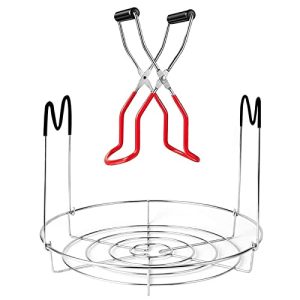 Canning Rack with Heat Resistant Silicone Handles,Stainless Steel Canning Jar Rack Canner Rack Canning Rack Canning Tongs for Regular Mouth Ball Jars,