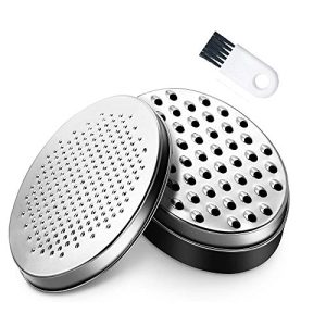 Cheese Grater with Food Storage Container and Lid Vegetable Chopper,Perfect for Hard Parmesan or Soft Cheddar Cheeses, Vegetables, Chocolate （Black�