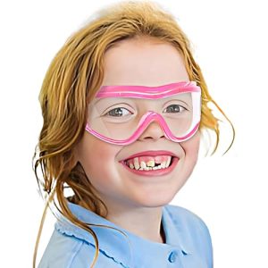 COMLZD Kids Safety Goggles, Safety Glasses For Kids, Kids Sports Goggles Science Lab Eye Protection Resistant Lens Anti-fog… Pink