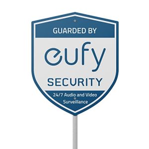 eufy Security Sign, Security Yard Sign, Burglar Deterrence, Reflective Material for Easy Visibility, Simple Installation