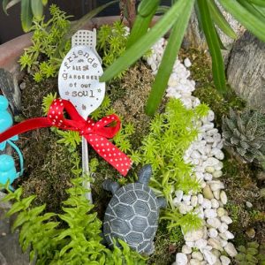 Garden Marker Friendship Gift, Funny Spoon Plant Markers, Metal DIY Decorative Sign Plant Labels,Plant Lover Garden Decoration Creative Gift Friends A