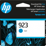 HP 923 Cyan Original Ink Cartridge, 4K0T0LN