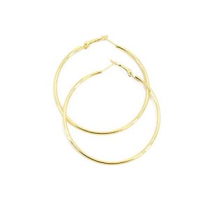 Hypoallergenic Extra Large Basketball Hoop Earrings for Women Men - Big Thin Hoop Earrings Gold 60.0 Centimeters