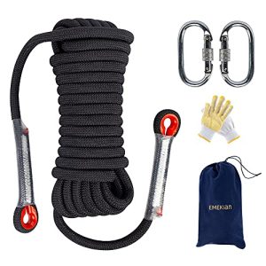 Indoor Outdoor Climbing Rope, Static Rock Climbing Rope for Escape Rope, Ice Climbing Equipment, Fire Safety Rescue Rope, with Non Slip Gloves