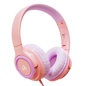 INFURTURE Kids Headphones with Microphone for Children Boys Girls, Volume Limit 94dB, On Ear Headphones,Wired Headphones for Teens School, Travel, Com
