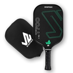 Pickleball Paddle, T700 Raw Carbon Fiber Pickleball Paddle, Thermoformed Pickleball Racket with 16 MM Polypropylene Honeycomb Core, Non Slip Grip, Mor