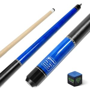 Pool Cues, 58 Inch Pool Sticks for Adults, 2-Piece House Bar Billiard Cue Stick, Imitation Leather Grip Pool Table Sticks (7 Colors Available,Weight f