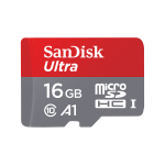 SanDisk 16GB Ultra® microSDHC™ UHS-I Memory Card with Adapter – SDSQUNC-016G-AN6MA