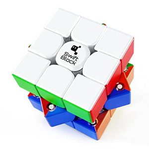 Swift Block 355S 3x3 Magnetic Speed Cube, Professional Magic Cube with 48 Magnets Fast Smooth Turning, Adjustable Elasticity Solid Durable & Stickerle
