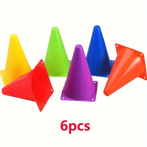 TEMU 6/24-pack Agility Training Cones, Soccer And Basketball Training Cones, Durable Pe Material Sports Cones For Practice, Games, And Festivals -