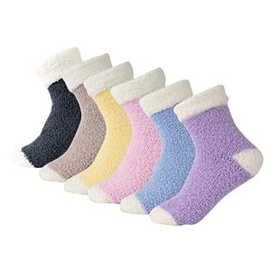 Women's Cozy Fluffy Socks Fuzzy Socks Plush Socks 5,6,7,8 Pairs 4-9 6 Sold Style