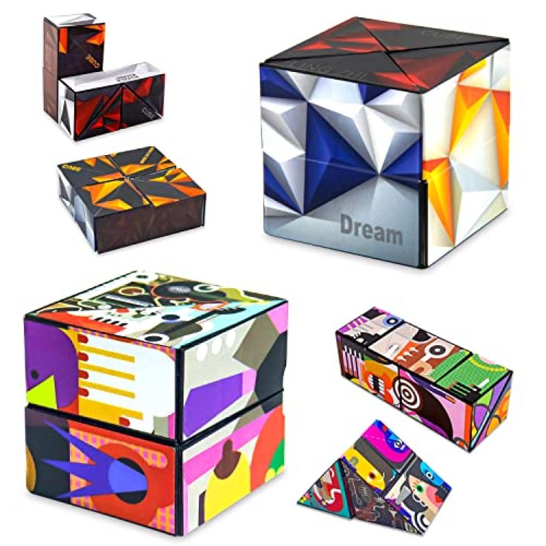 Zauberwürfel Set, Infinity Magic Puzzle Cubes Toys Würfel Set 3D Puzzle Würfel Transforming Cube Stressabbauendes Spielzeug für Kinder und Erwachs