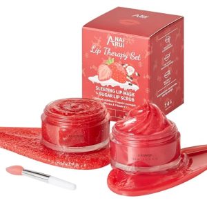 ANAI RUI Lip Scrub & Lip Mask Holiday Gifts, Lip Exfoliator Scrub and Moisturizer Gift For Girls, Lip Scrubber Exfoliator & Sugar Lip Scrub with Vitam