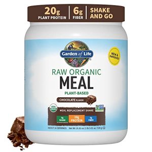 Garden of Life Meal Replacement Shakes, Vegan Raw Organic Protein Powder, Chocolate Protein Powder with Plant Based Pea Protein, Sprouts, Greens, Prob