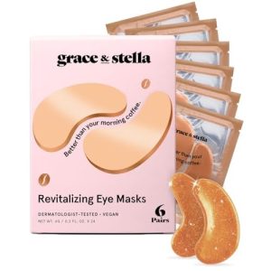 grace & stella Caffeine Under Eye Patches - Awakening Eye Patches for Puffy Eyes and Dark Circles - Under Eye Mask Patches with Niacinamide & Hyaluron