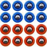 KETIEE 16PCS Mini Shuffleboard Pucks Equipment Rollers Set, Shuffleboard Rollers Replacement Curling Accessories Free Sliding Bead Home Game for Famil