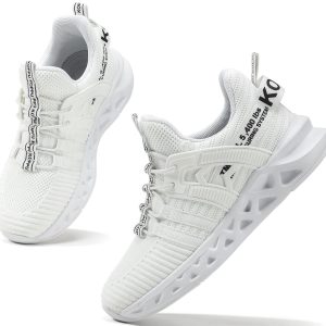 koppu Kids Shoes Running Shoes Girls Boys Primary School Students Sports Shoes Spring and Autumn Casual Shoes 10 Toddler White-4