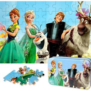 NEILDEN Puzzles for Kids Ages 4-6 Children Puzzles Preschool 60 Piece Puzzle in Metal Box (Superise), Pattern 5
