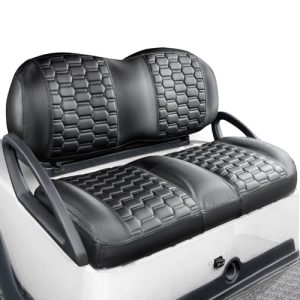 NOKINS Golf Cart Seat Covers, Fit Club Car Precedent/Tempo/Onward Premium Front Seat Cushion, Club Car Premium Accessories Vinyl Seat Covers, No Nails