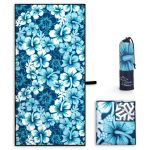 OCOOPA Microfiber Beach Towel Fast Drying, Extra Large 63″ x 31″ Sand Free Beach Towel Super Lightweight Towels for Swimming Pool, Camping, Picnic, Yo