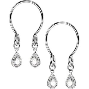 OUFER 2PCS Non Piercing Nipple Jewelry, Adjustable Dangling Fake Nipple Rings Nipple Jewelry, Non Piercing Nipple Jewelry Faux Piercing Jewelry style3