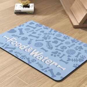 Pet Feeding Mat-Absorbent Dog Mat for Food and Water Bowl-No Stains Quick Dry Water Dispenser Mat-Dog Accessories Pet Supplies-Bowl for Messy Drinkers
