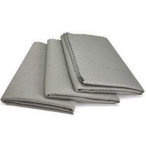 PINGMIC 12"x12" Gun Cleaning Cloth - Lint Free Gun Cltoh, Professional - Polishing -Reusable Cleaning Supplies - Black/Grey - 3 Pack gray