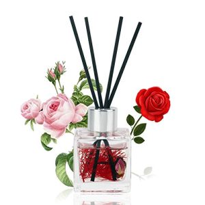 Reed Diffuser Set,Rose Scent Oil with Stick for Bedroom Office Gym and Stress Relief, Home Fragrance Products 50ml/1.7 oz