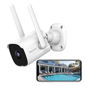 Septekon 2K Security Cameras Outdoor, 2.4G WiFi Cameras for Home Security with Two-Way Audio, Night Vision, IP66 Waterproof, Motion Detection Alarm -
