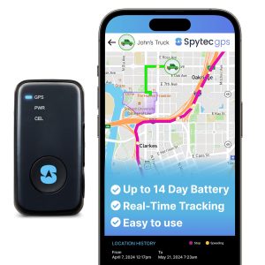 Spytec Mini GPS Smart Tracker for Vehicles, Cars, Trucks, Up to 14 Day Battery Life, Small GPS Tracking Device for Kids, Unlimited Updates, Worldwide