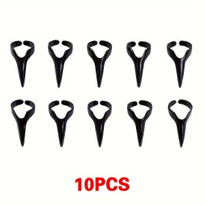 TEMU 10pcs Retro Gothic Hair Parting Tools - Stainless Steel Finger Braiding & Claw Ring Separating Hair Types, Hypoallergenic,, Haircare | Sleek