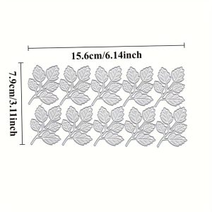 TEMU 1pc Elegant Metal Crafting Die - Plant Theme With Elegant Leaf Design, Compatible With Die-cutting Machines (e.g. Crafters, Scrapbookers) For