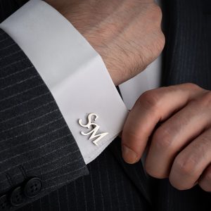 TEMU Customized Cufflinks 1pc Custom Two-letter Men's Cufflinks Stainless Steel Personalized Simple Two-letter Cufflinks Suitable For Men's Suits,