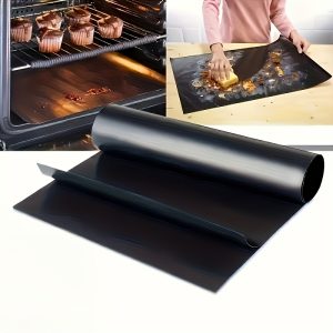 TEMU Reusable Oven Liner Mat - Easy Fiberglass Baking & Bbq Accessory For Electric, Gas Stoves, Toasters & Grills - Food-safe, Heat-resistant,