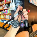 TEMU Sporty Mini Fitness Equipment Keychain – Durable Pvc & Aluminum Alloy, Vibrant Colorful Design With Fitness Icons (treadmills, Gyms,