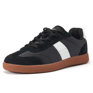 UBFEN Womens Fashion Sneakers Classic Retro Trainers Skate Shoes Casual Comfort Walking Footwear 7.5 White Black