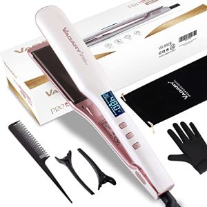 VAGARY Hair Straightener and Curler 2 in 1, Straightening Iron with Anion Hair Care. Flat Iron with Constant Temperature Set Up for All Hair Condition