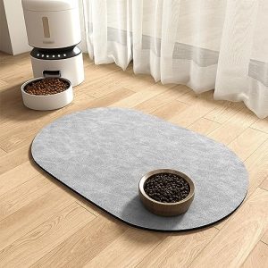 Absorbent Dog Food Mat-Cat Dog Mat for Food and Water Bowl, Quick Dry Pet Food Mat, No Stains Dog Feeding mat, Dog Accessories Pet Supplies Mat-Dog Wa