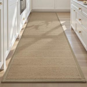 AMOAMI Kitchen Mats for Floor, Super Absorbent Kitchen Rugs Non Slip Washable Kitchen Floor Mat Braided Runner Rugs for Floor Hallway Entryway Laundry