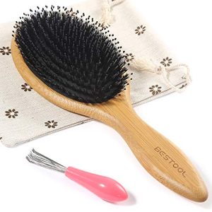 BESTOOL Hair Brush, Boar Bristle Hair Brushes for Women men Kid, Boar & Nylon Bristle Brush for Wet/Dry Hair Smoothing Massaging Detangling, Everyday