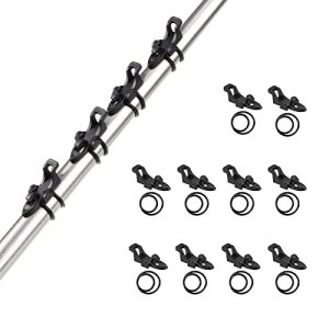 Booms Fishing Hook Keeper for Fishing Rod, HK1S Fishing Bait Holder with 2 Sizes Rubber Rings, 10 Sets or 20 Sets Options