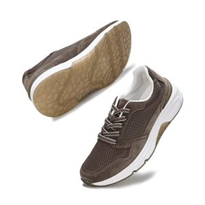 DASENGYE Non Slip Womens Fashion Sneakers Comfortable Lace Up & Mesh Walking Shoes Women 6 Coffee
