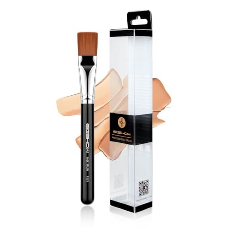 Mask Brush, EIGSHOW Facial Mask Brush Premium Soft Facial Mask Application, Cosmetic Tools for Body Lotion, Mud, Clay, Charcoal Mixed Mask – F653 blac