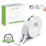 Nelko Genuine P21 Label Maker Tape, Adapted Print Paper, 14x50mm (0.55″x1.97″), Standard Laminated Labeling, Multipurpose, 180 Tapes/Roll, 1 Roll, Whi