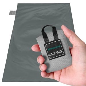 Odoland Beach Blanket Picnic Blanket, 43.3" x 27.5" SandProof Waterproof Outdoor Pocket Blanket with Portable Bag, Foldable Lightweight Sand Free Beac