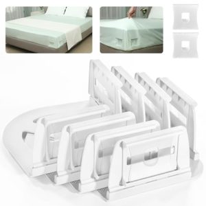 ONEDONE Bed Sheet Holders for Corners - Fitted Sheet Holder Keep Sheets Firm & Tight Mattress Corner Bed Lock Sheets Holders Heavy Duty Bedsheet Clips