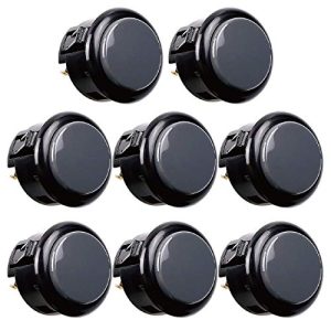 Sanwa 8 pcs OBSF-30 Original Push Button 30mm - for Arcade Jamma Video Game & Arcade Joystick Games Console (Gray), Use for Arcade Game Machine Cabine
