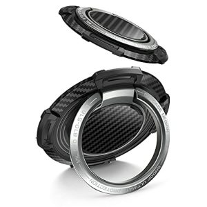 SUPCASE Cell Phone Ring Holder, 360° Rotation & 180° Flip Universal Phone Ring Stand with Metal Phone Grip Compatible for Magnetic Car Mount (Black)